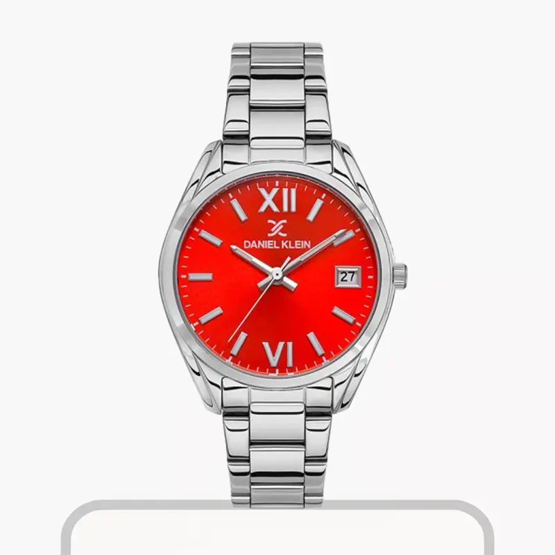 Daniel Klein Japan Quartz Red Dial Ladies Watch- DK.1.13482-5